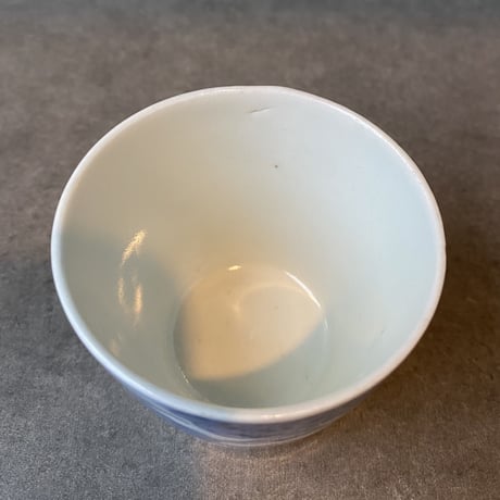 古伊万里染付桜流水文猪口