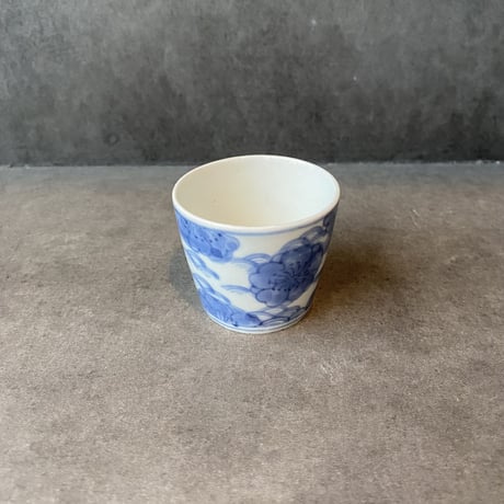 古伊万里染付桜流水文猪口