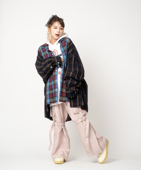 Multi checkered shirt （Navy）