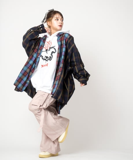 Multi checkered shirt （Navy）