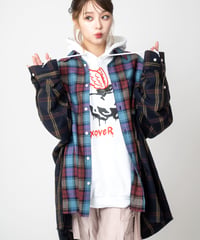 Multi checkered shirt （Navy）