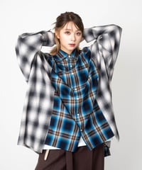 Multi checkered shirt （white）