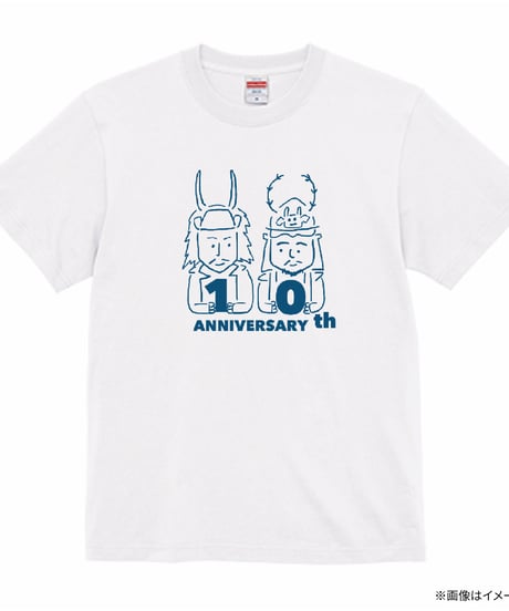 10thニコイチTシャツ(ホワイト×ブルー)