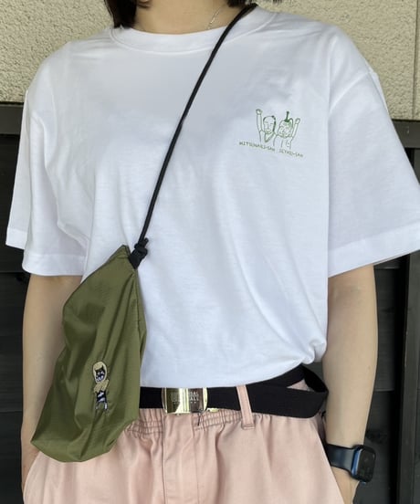 ニコイチTシャツ(ホワイト×グリーン)