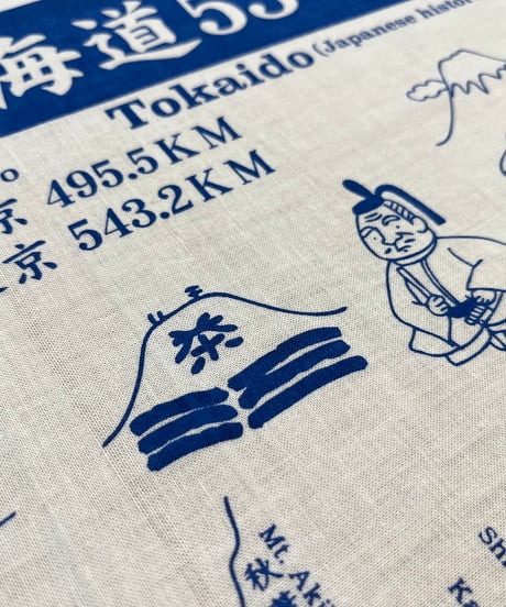 手ぬぐい「ホントに歩く東海道53次・57次」