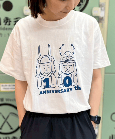 10thニコイチTシャツ(ホワイト×ブルー)