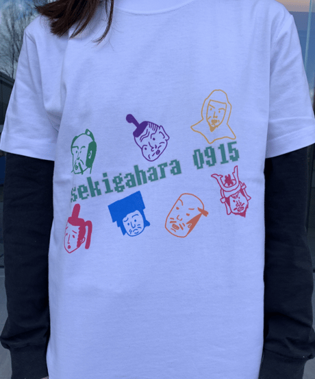 【武将ステッカー付】関ケ原七武将Tシャツ(ホワイト)