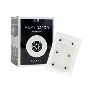 EAR COCO Signature ブラック & ブラック Amazon | EARS SECRET 黒い 耳栓 紐付き 透明 コード付き 40cm