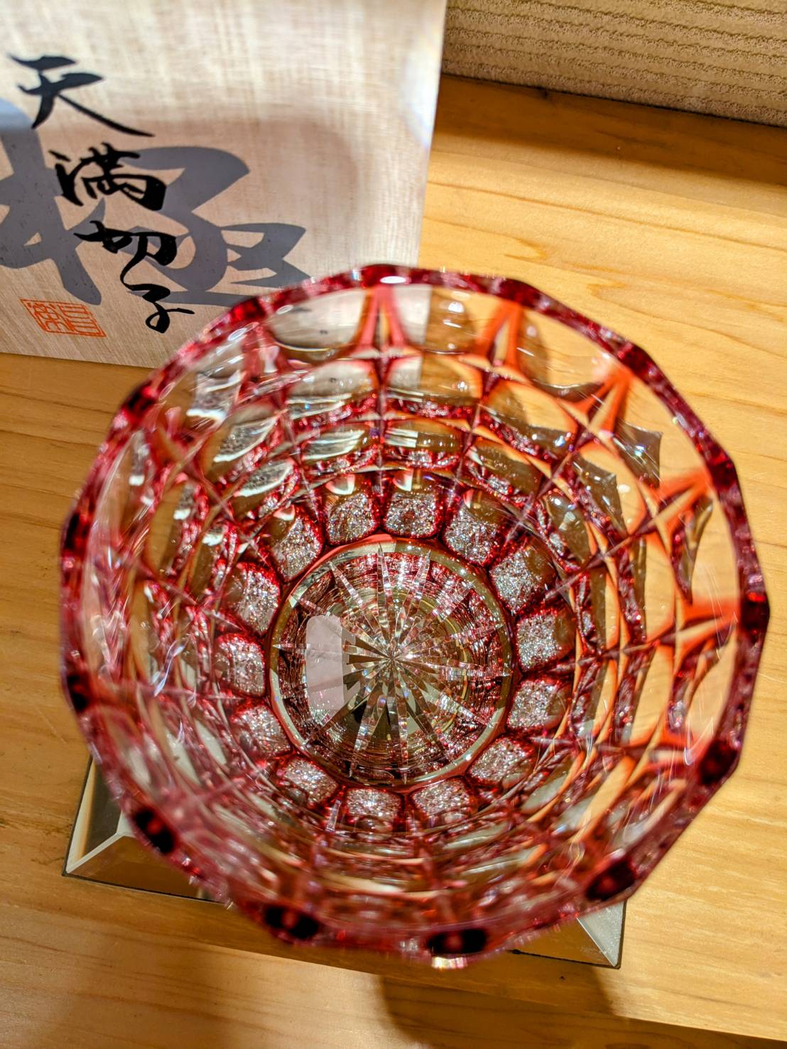 天満切子】 ロックグラス 珠 クリスタル24％ 金赤 | 天満天神MAIDO屋 