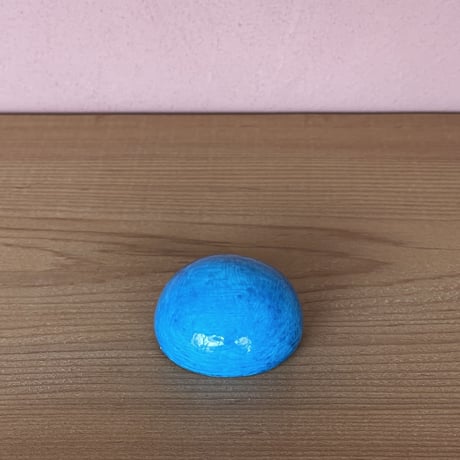 【1点もの】マカロンブローチ「浅葱（あさぎ）」