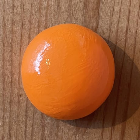 【1点もの】マカロンブローチ「橙」
