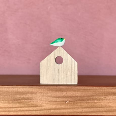 【1点もの】小鳥のお家「桜・緑」