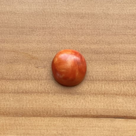 【１点もの】マカロンブローチ「朱色」