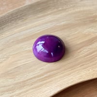 【１点もの】マカロンブローチ「菖蒲色」