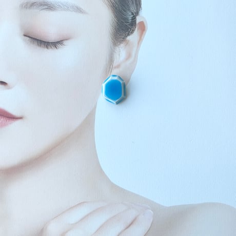 【１点もの】リトスピアス「縹色-hanadairo-」
