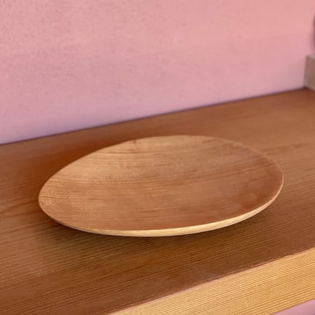 【１点もの】天然木のお皿「しずくVARIE」（厚型）S/N:02