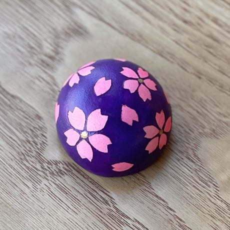 【1点もの】マカロンブローチVARIE「桜・紫」