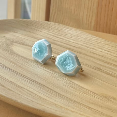 【１点もの】リトスイヤリング「空色」