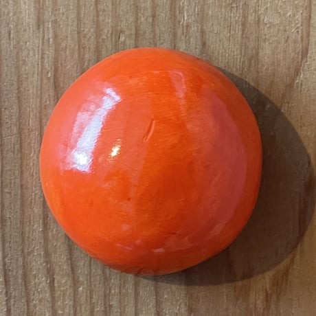 【1点もの】マカロンブローチ「赤橙」