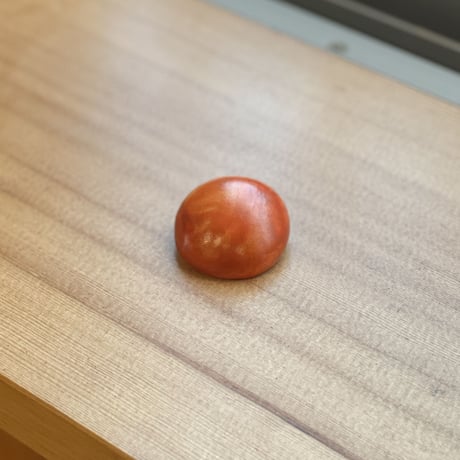 【１点もの】マカロンブローチ「朱色」