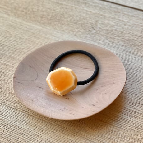 【１点もの】フラグヘアゴム「マリーゴールド」