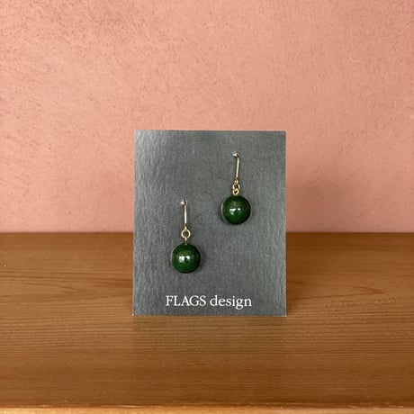 【１点もの】プラネットピアス「千歳緑」