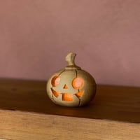 【期間限定】ハロウィンかぼちゃインテリア「かぼちゃん（ろうそく照明付き）」S/N:02