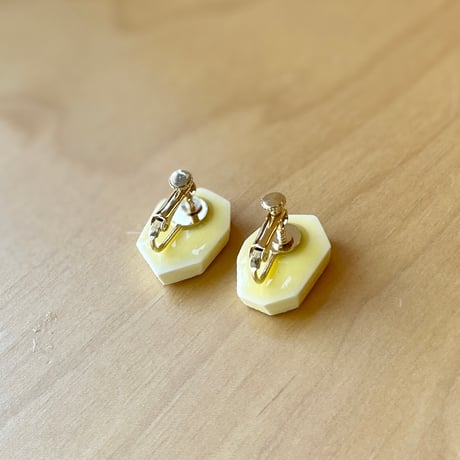 【１点もの】リトスイヤリング「レモンイエロー」