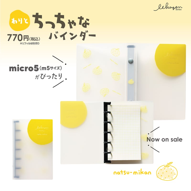 わりとちっちゃなバインダー（micro5サイズ） | アイデアが