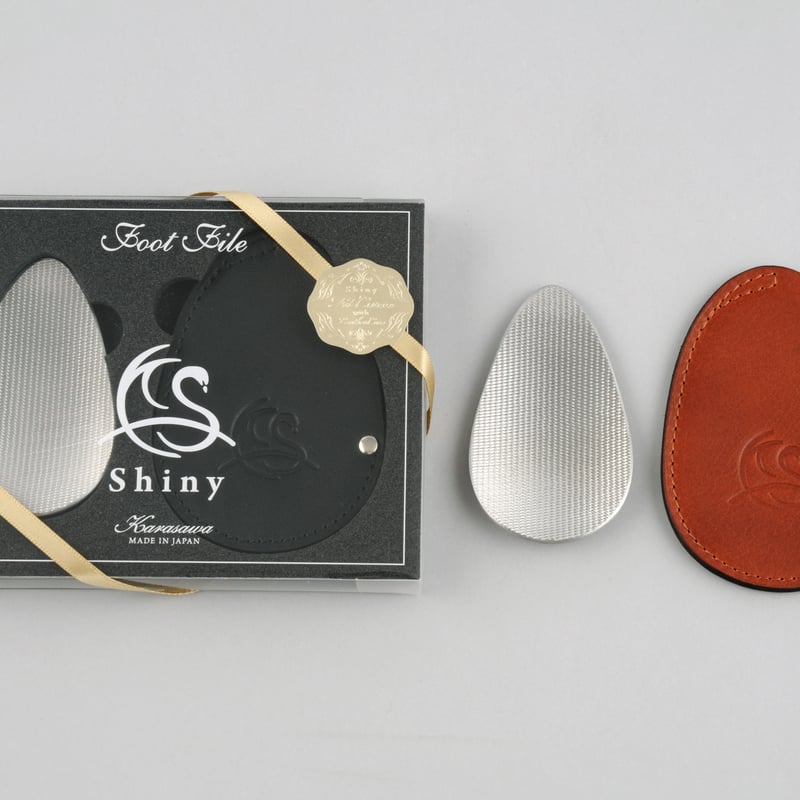 踵ヤスリ shiny シャイニー （高級レザーケース付属） | 柄沢ヤスリ