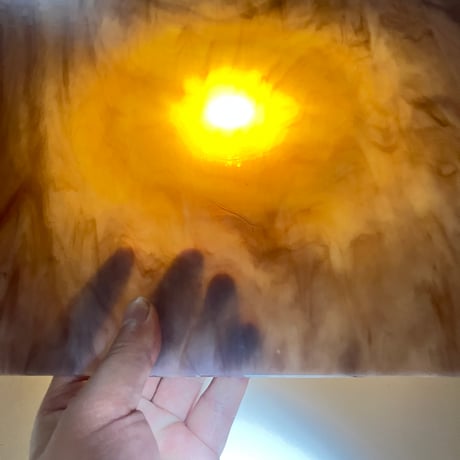 フュージング・ステンドグラス用ガラス板 COE90 約293×400×3mm (142-C(不透明))