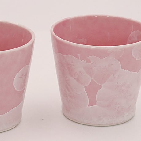 ピンク結晶 ペア・ロックカップ