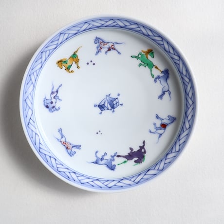 【美品・共箱付】平戸焼 置上技法 藤本岳英 作／磁器皿・伝統工芸 平戸藤祥五光窯 ｜ みかわち焼 三川内焼- 総合サイト