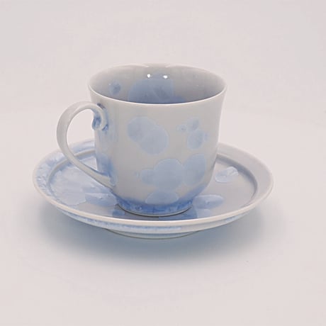 青結晶 コーヒー碗皿