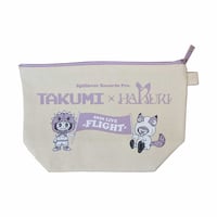 TAKUMI×HARUKI「FLIGHT」お土産ポーチ（ナチュラル）