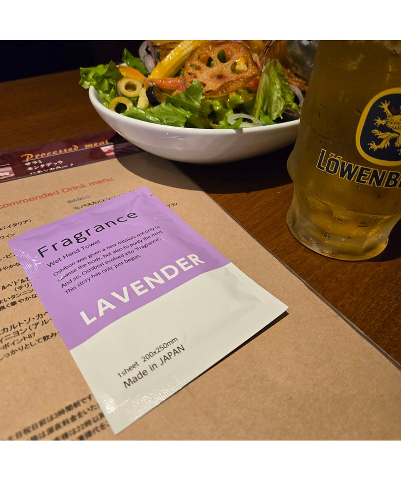 FO-L Fragrance 香り付き厚手おしぼり LAVENDER 100枚 | IMAMU