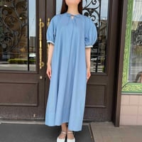 イデアールパフワンピース（サックス）