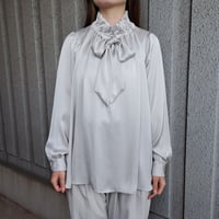 リボンブラウス（ライトグレー）