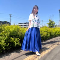 フラワーチュールカットソー（ブルー）
