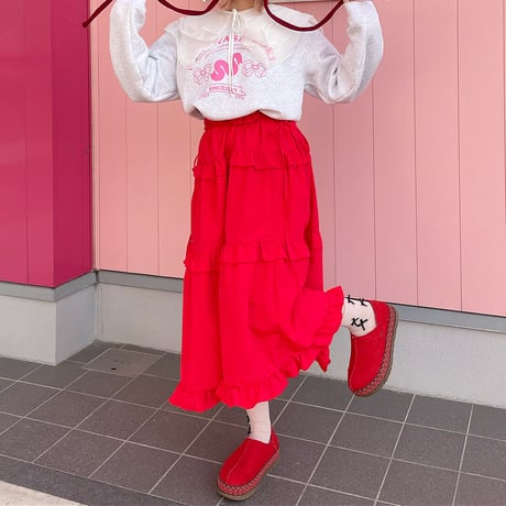 🎀SS18 RIBBON SWEAT🎀 - gray × pink -