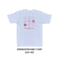 🍄SOREWASATEOKI FAMILY T-SHIRT🍄❣️gray×red❣️