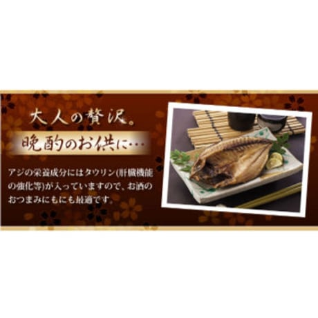 無添加手造り！甘塩仕立て　アジ塩ひらき　【６枚組】