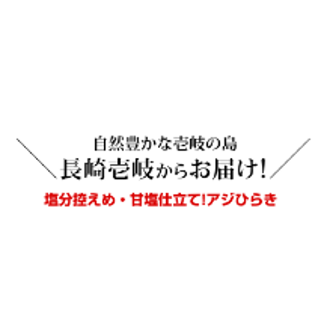 無添加手造り！甘塩仕立て　アジ塩ひらき　【６枚組】