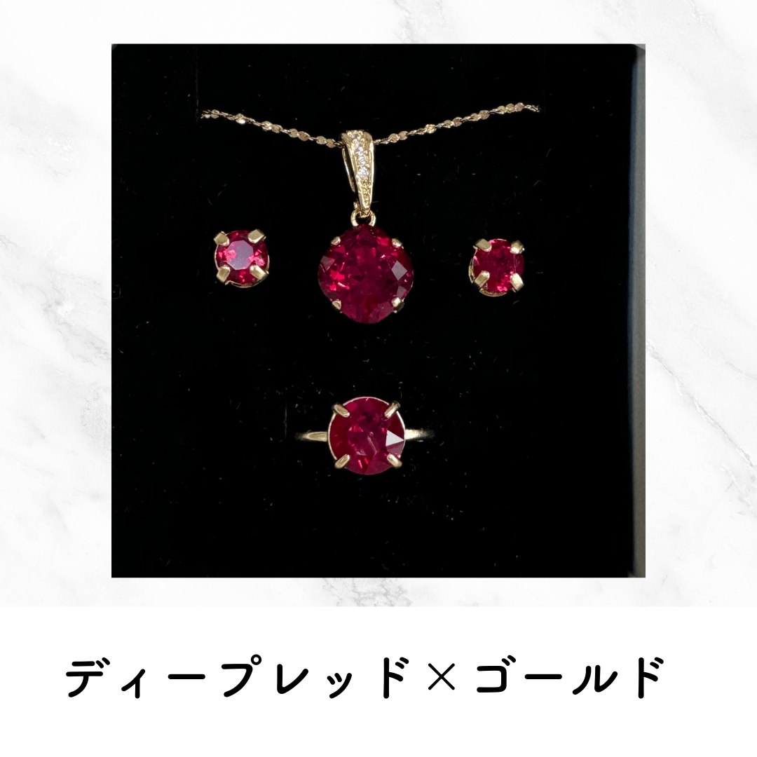 赤ピンク紫系】＃推し活アクセ 単推しアクセセット（ネックレス 