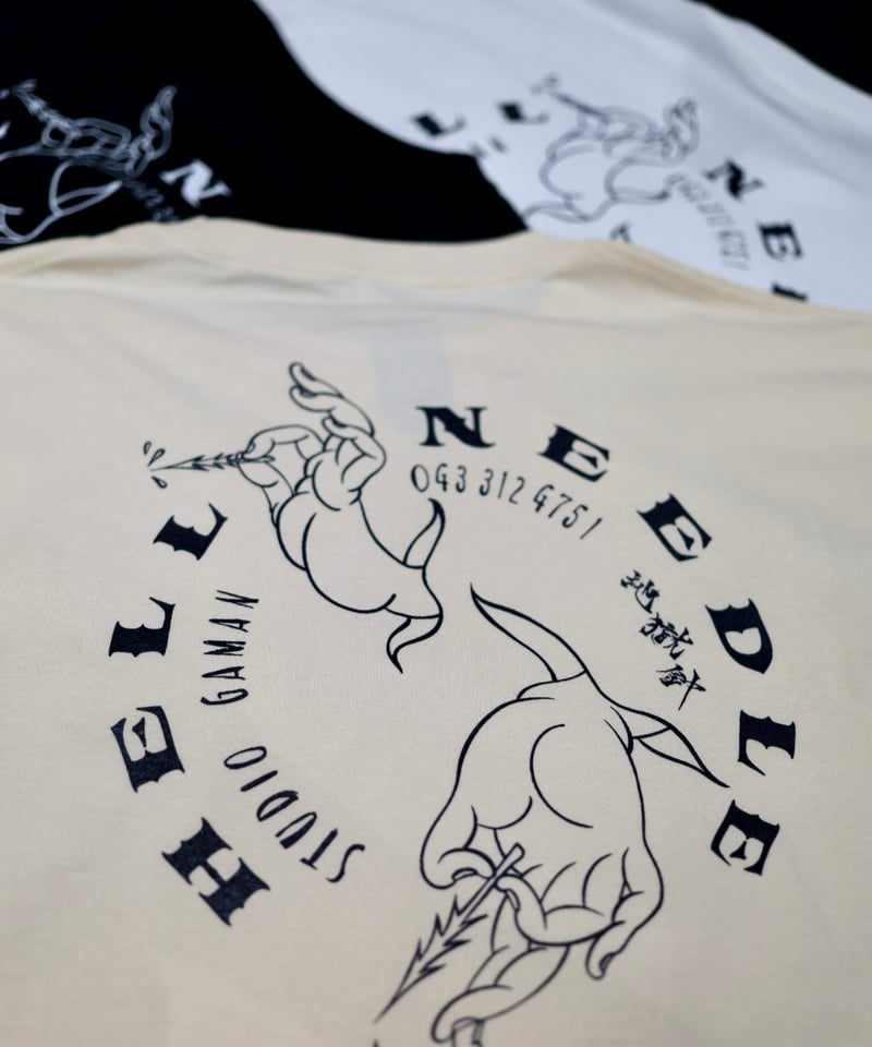 giant HELL SHADY 鍼治療エミネム ダメージ加工 Tシャツ M HELL NEEDLE TEE 【ホワイト】 | GAMAN STORE