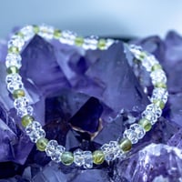 【ペリドット × 水晶】パワーストーンブレスレット