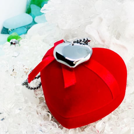❤︎love❤︎高純度テラヘルツ鉱石 シンプルなハートネックレス