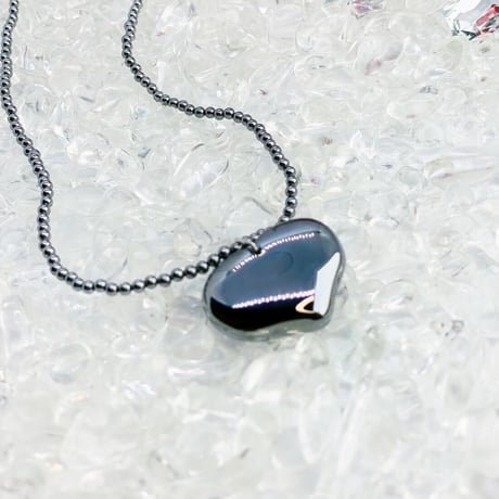 ❤︎love❤︎高純度テラヘルツ鉱石 シンプルなハートネックレス
