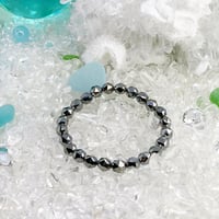 キラキラ✴︎美sha✴︎高純度テラヘルツ鉱石 ブレス「菱型ダイヤ◇カット8mm玉」肩こりにオススメ‼︎