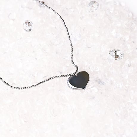 ❤︎love❤︎高純度テラヘルツ鉱石 シンプルなハートネックレス
